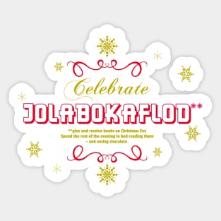 celebrate Jolabokaflod Sticker
